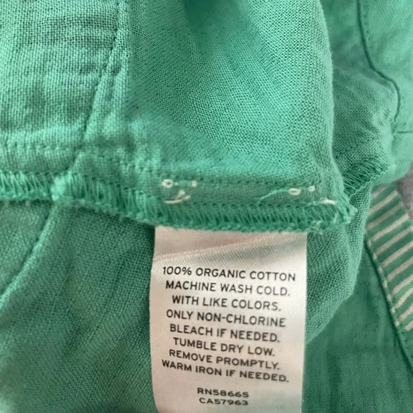 NWOT Open Edit Teal and Blue Patterned Organic Cotton Dress - Picture 6 of 6